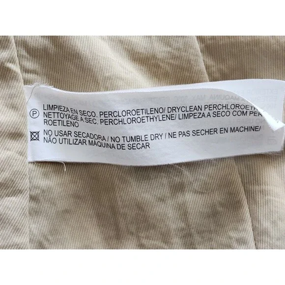 Massimo Dutti Womens Velour Jacket S Cream Military Long Sleeve Collared Lined - Picture 7 of 16